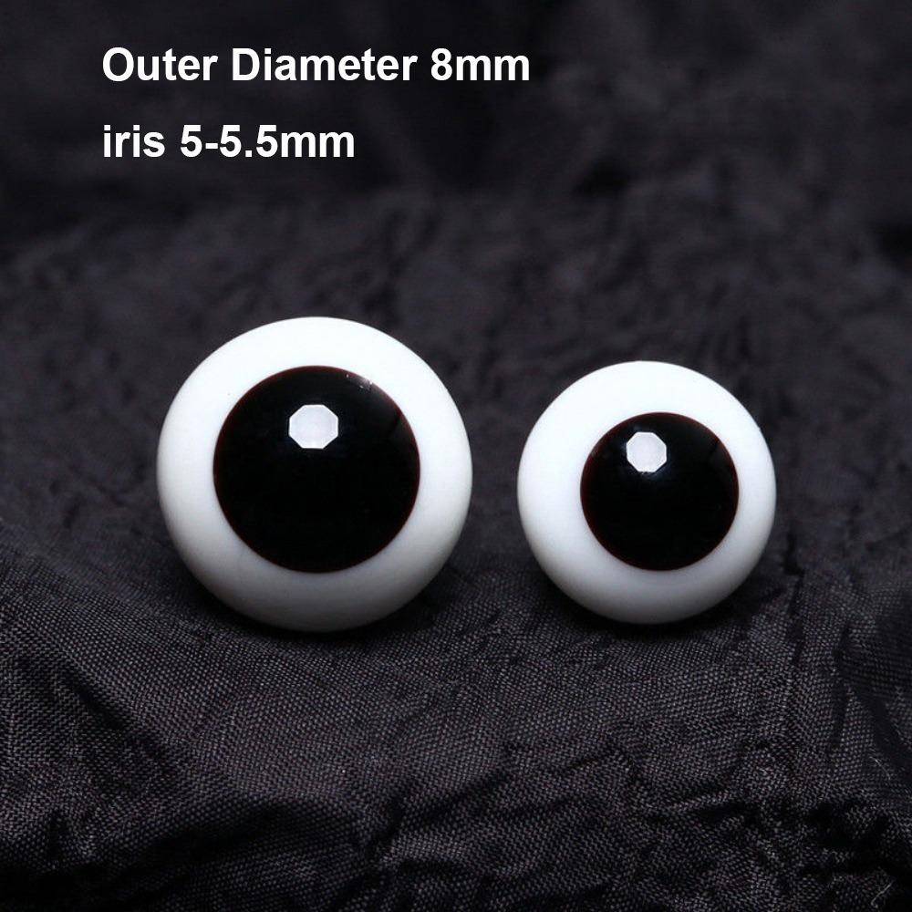 8/10/12/14/16mm Smooth Movable Eyes Pure Round DIY Doll Making Crafts Accessories  For BJD Doll 8mm 5-5.5mm