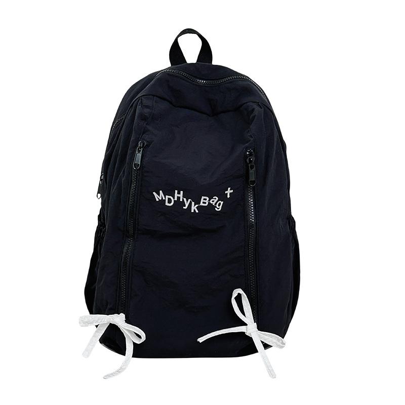 Schoolbag Korean Version of the New Literary and Simple Lightweight Waterproof Backpack Female College Student Versatile Schoolbag Leisure Travel