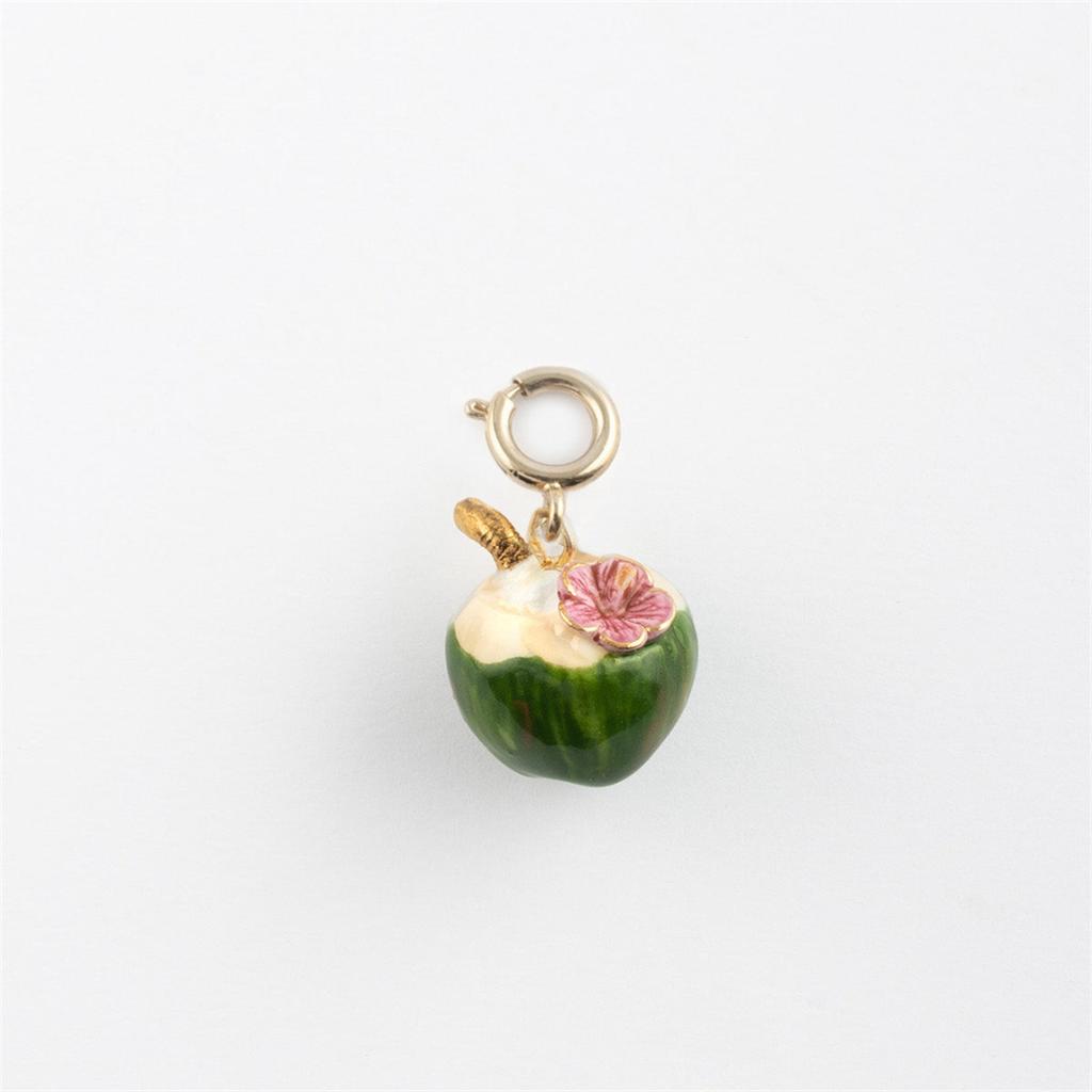 New Fruit Snack Series Stainless Steel Pendant DIY Plated 18K Gold Color Preserving Female