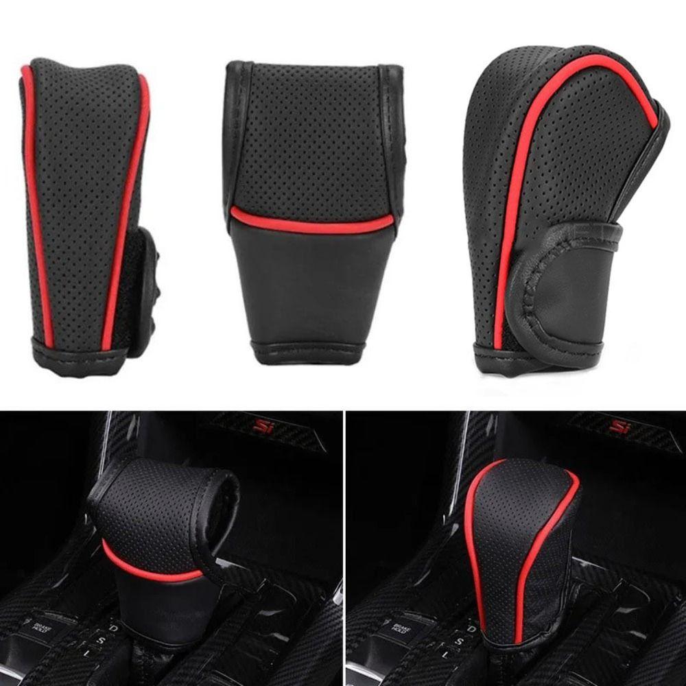 Genuine Leather Car Gear Shift Cover Universal Gear Sleeve Protector  Handle Stick Head
