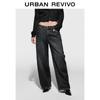 UR 2025 Winter Women's Washed Cotton Curved Jeans UWJ850111