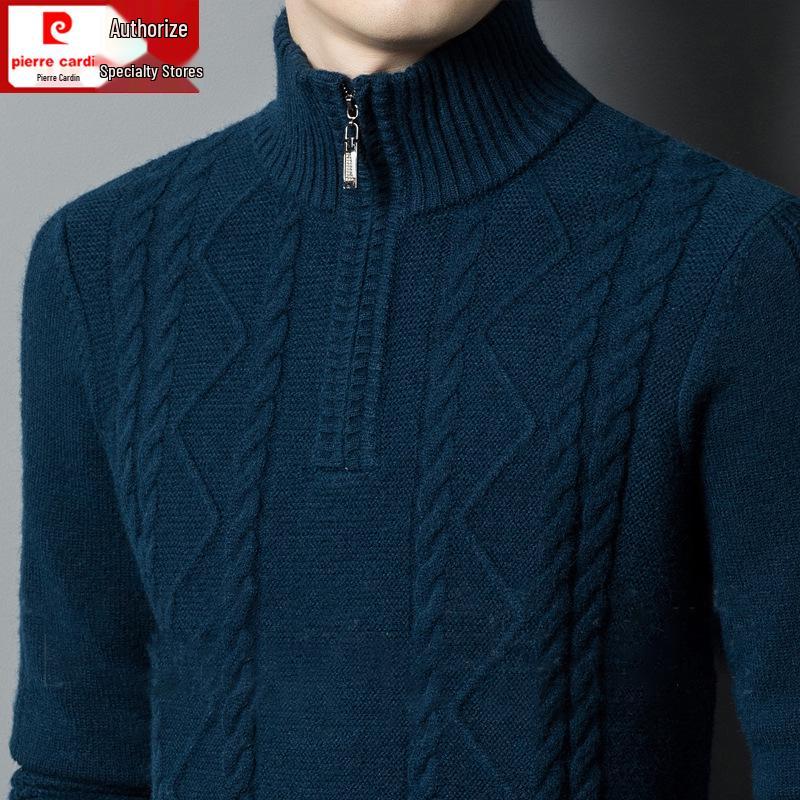 Pierre Cardin Men s Plus Size Half-Zip Thick Knit Sweater - Autumn/Winter Collection 185/100 (suggests 170-180 lbs)