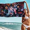 H-Helluva Boss Blitzo Cartoon Beach Towel Colorful Bath Towels For Girl Microfiber Quick Dry Custom Sand Free Beach Yoga Pool