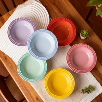 French-style Ceramic Saucer Bowl Gradient Appetizer Plate Colorful Plate Milk Dish, Breakfast Dish Baking Supplies Baking Tray.