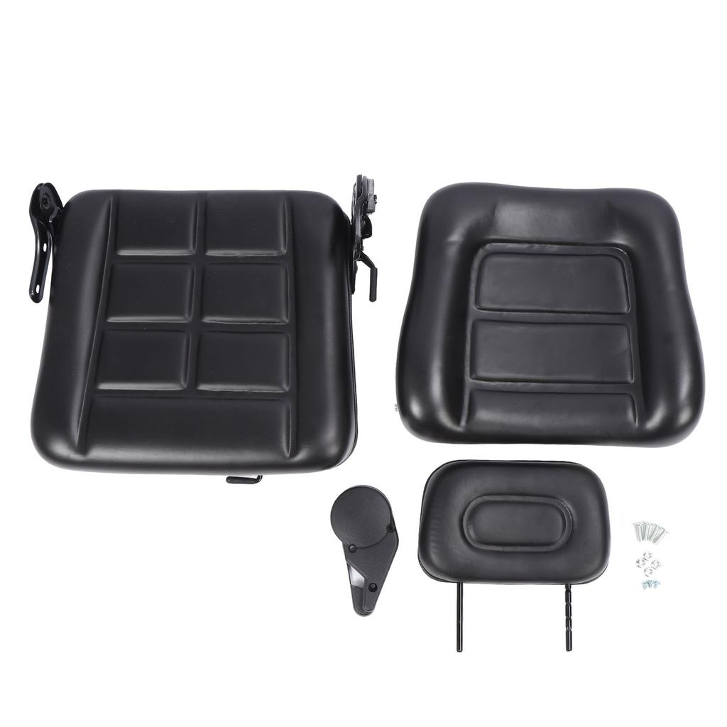 Excavator Seat 3 Level Adjustable Headrest Wear Resistant Black Comfortable PVC Leather  Tractor Seat for Backhoe