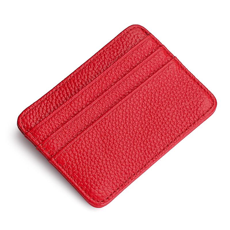 

Slim Genuine Leather Card Holder: Multi-card Slots, Compact Coin Purse, Cowhide Card Sleeve, and Driver s License Holder.