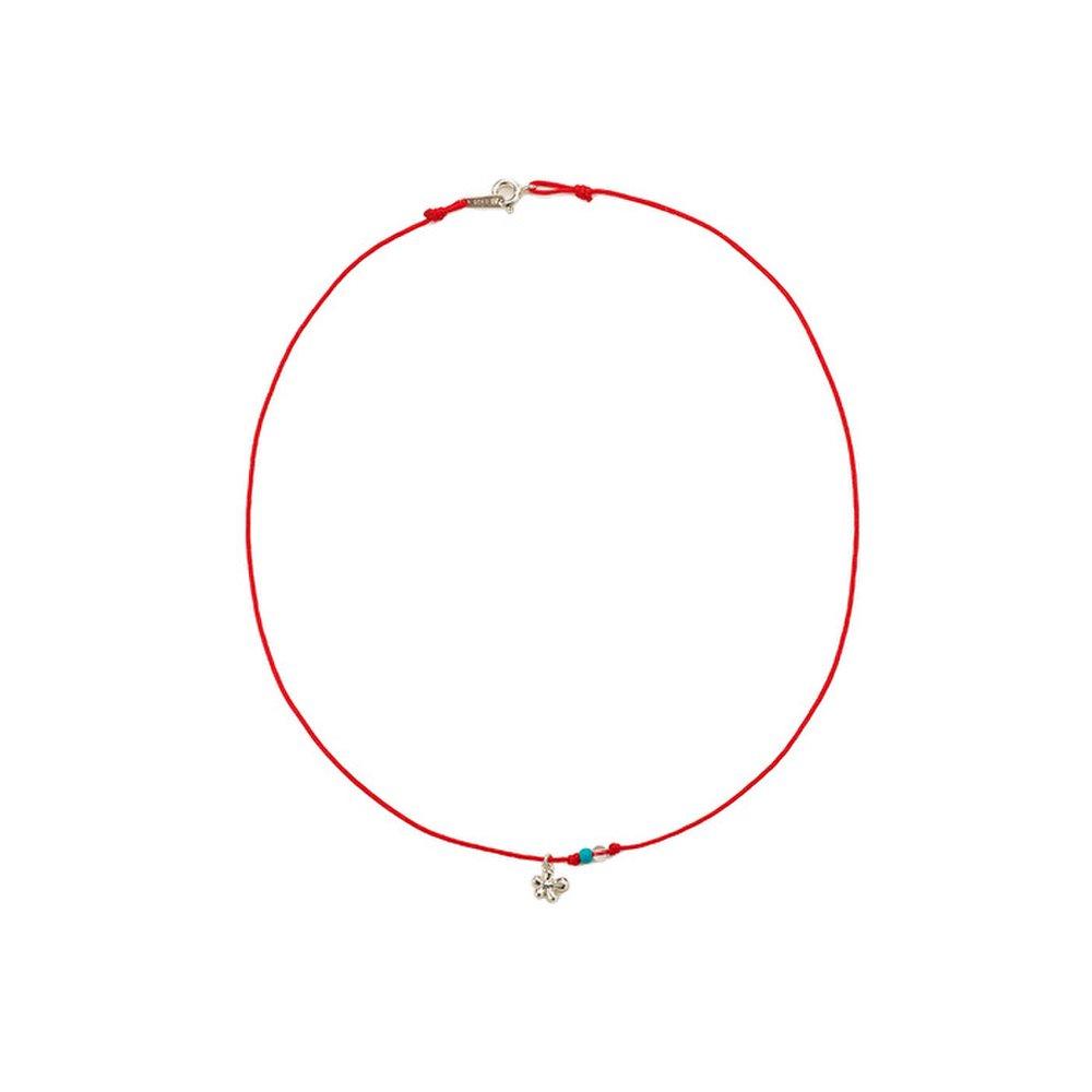 925 Daisy Silk Rope Gemstone Necklace