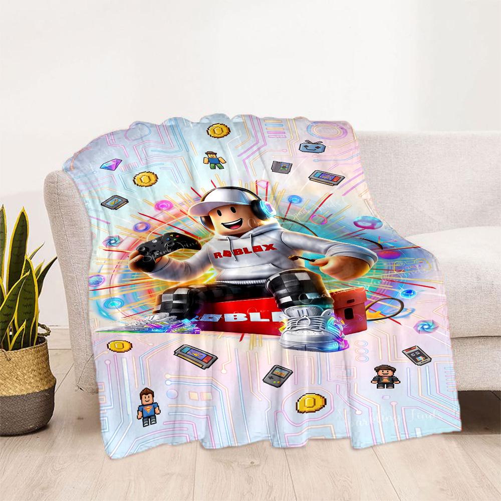 Roblox 388 Blanket Soft & Cozy Perfect for Bedding Seaside Picnics Four Seasons Multipurpose Digital Print Birthday Christmas Gift Blanket