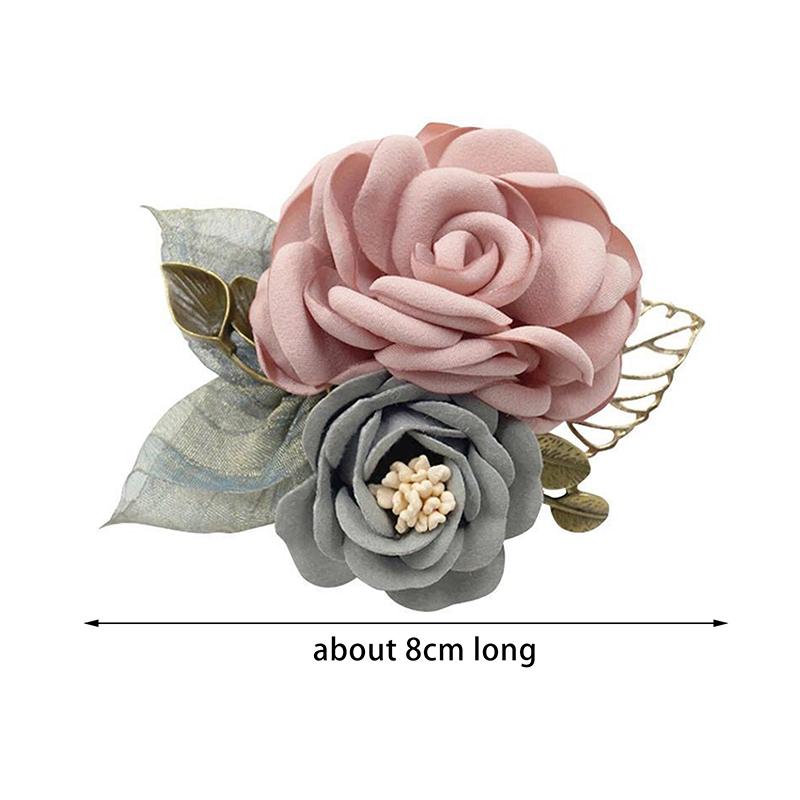 Elegant Korean Fabric Flower Brooch: A Versatile Accessory For Professional And Casual Wear