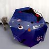 1pc Halloween Ghosts & Bats Automatic Opening/Closing Umbrella - Portable Tri-Fold Design with 8-Bone Iron Frame - Outdoor, Gift for Fans, Travelers,