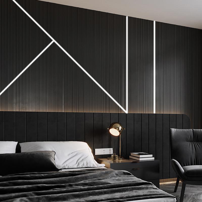 2-10PCS 0.5m Silver Aluminum Profile DIY LED Bar Light Channel Holder Milky Cover Cabinet Closet Linear Strip Light for Ceiling