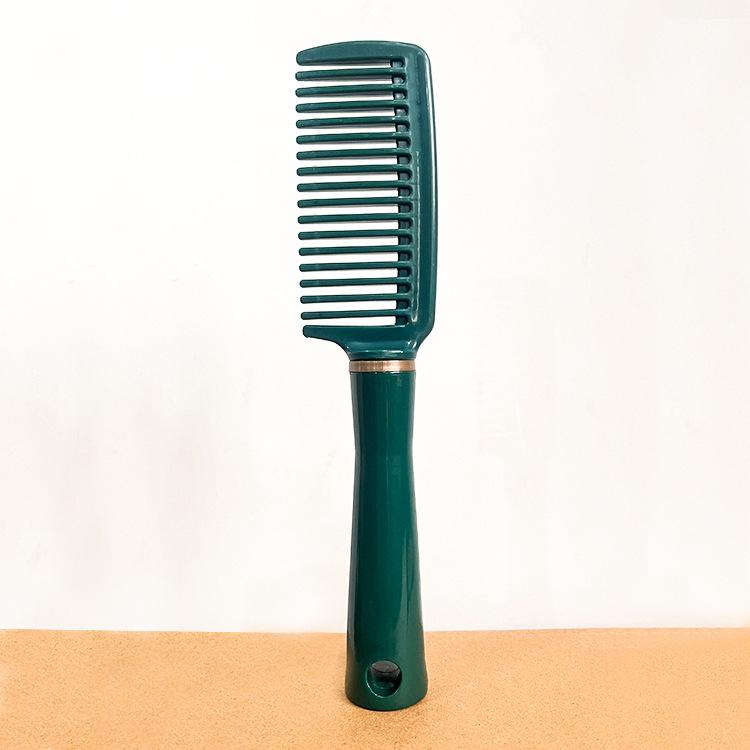 Dark Green Elastic Paint Airbag Massage Comb with Negative Ions for Smooth and Curly Hair