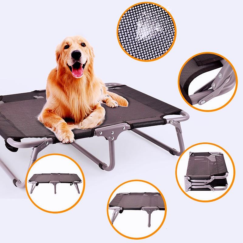 Dog Bed Foldable Dog Beds for Large Dogs Outdoor Camping House Breathable Dogs Bed Summer Off Ground Pet Sofa Beds Mats Pet Nest