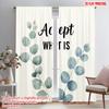 2pcs 2D Flat Printing Drapes Accept What Is Eucalyptus Polyester Without Electricity Birthday Party Perfect for Holiday Party