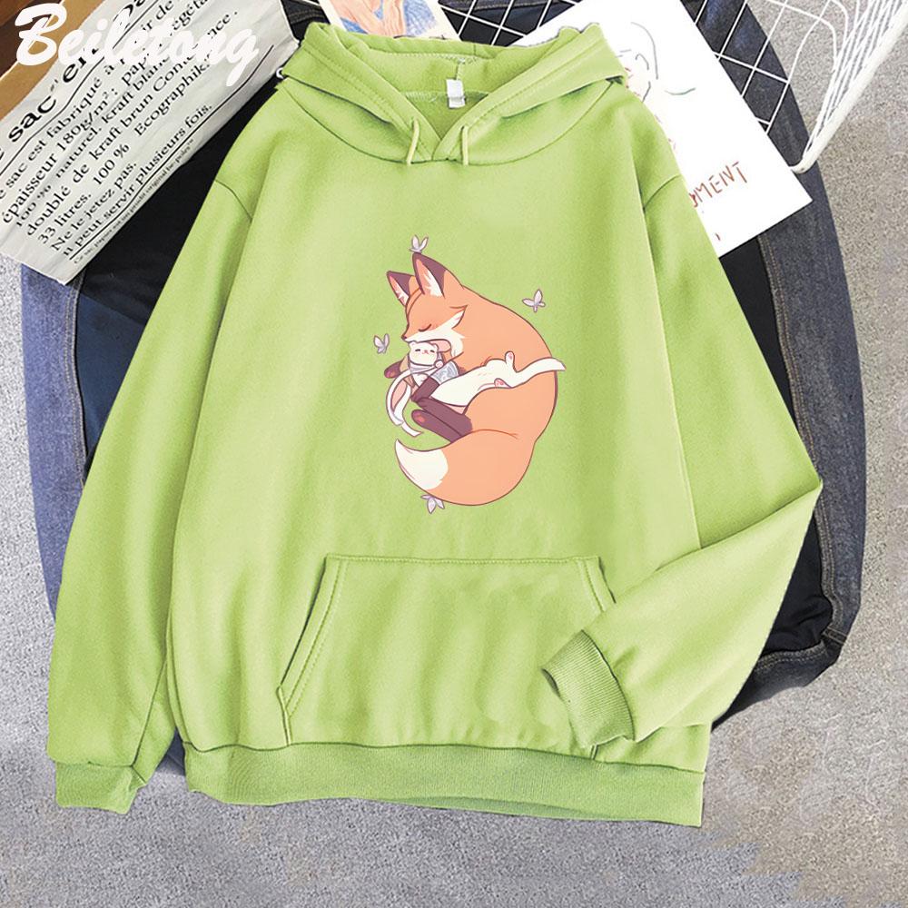 TGCF Hualian Cat Kawaii Cartoon Printed Hoodies Heaven Officials Blessing Clothing Sudaderas Harajuku Woman Man Y2k Sweatshirt