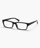 KOLEAT Black Geek Chic Square Horn-Rimmed Unisex Daily Fashion Eyeglasses [Bshr]