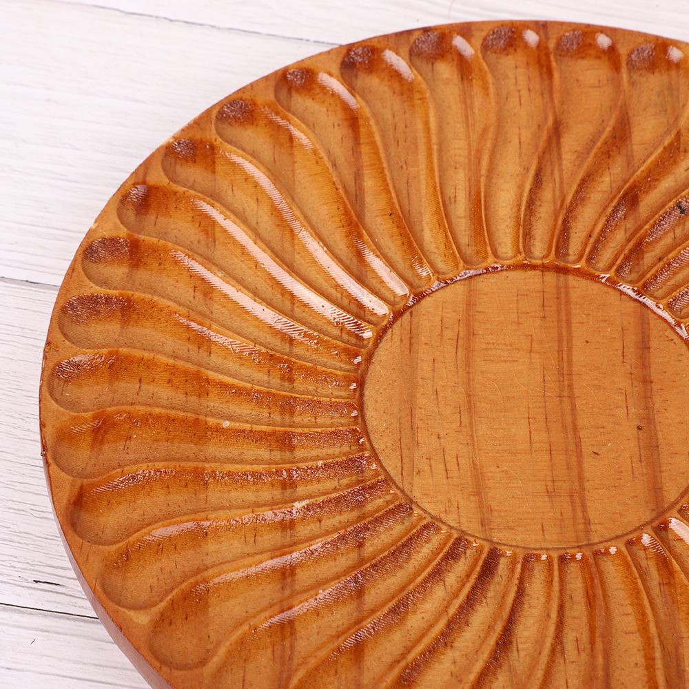 Pine Leaf Shaped Wooden Snack Plate - Fun Fruit Bowl for Home, Solid Wood Dried Fruit Plate
