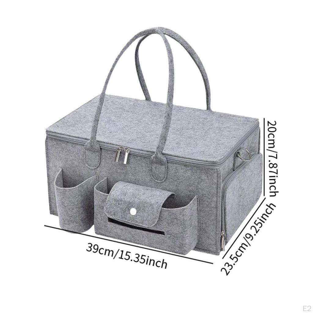 Diaper Bag Tote Nappy Bin Handbag Reusable Weekend with Compartments Toys Storage for Outdoor