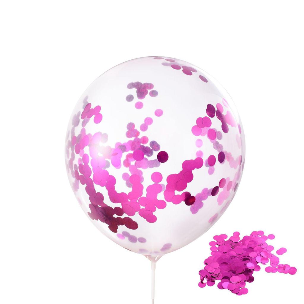 Transparent Sequined Latex Balloons for Parties and Weddings, 2.8g
