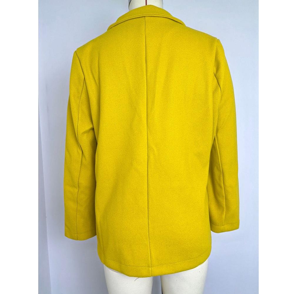 Women Autumn Winter Casual Coats Single Button Long Sleeve Pockets Woolen Jackets ladies Casual Solid Color Outerwear