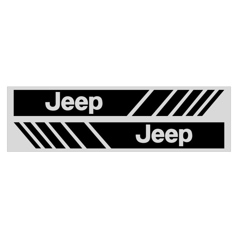 CYHHKS1 Car PVC Stripe Racing Strips Rear View Mirror Stickers Badge For Jeep Gladiator Grand Cherokee Accessory Renegade Wrangler JL JK