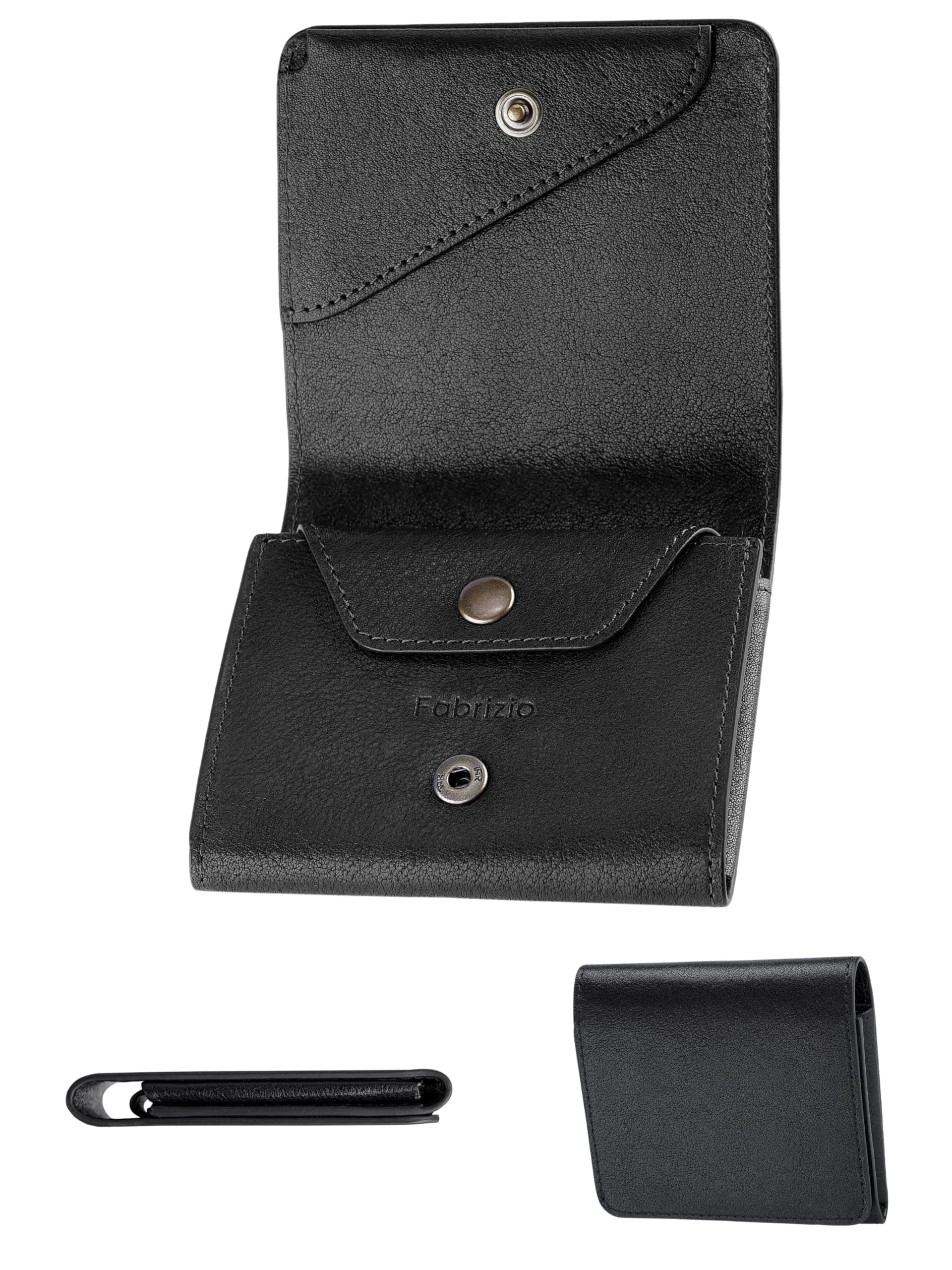 

Fabrizio Wallet for Men and Mini Wallet with Coin Easy to Made with Genuine Italian Leather by Top Leather Craftsmen Women, Bifold, Purse, Small,