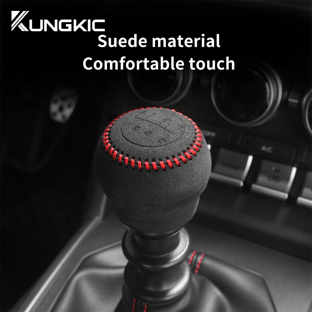 Handbrake Cover For Subaru BRZ Toyota GR86 2025 2025 2025 2025 Gear Shift Cover Hand-stitched Genuine Leather Suede Shifter Knob