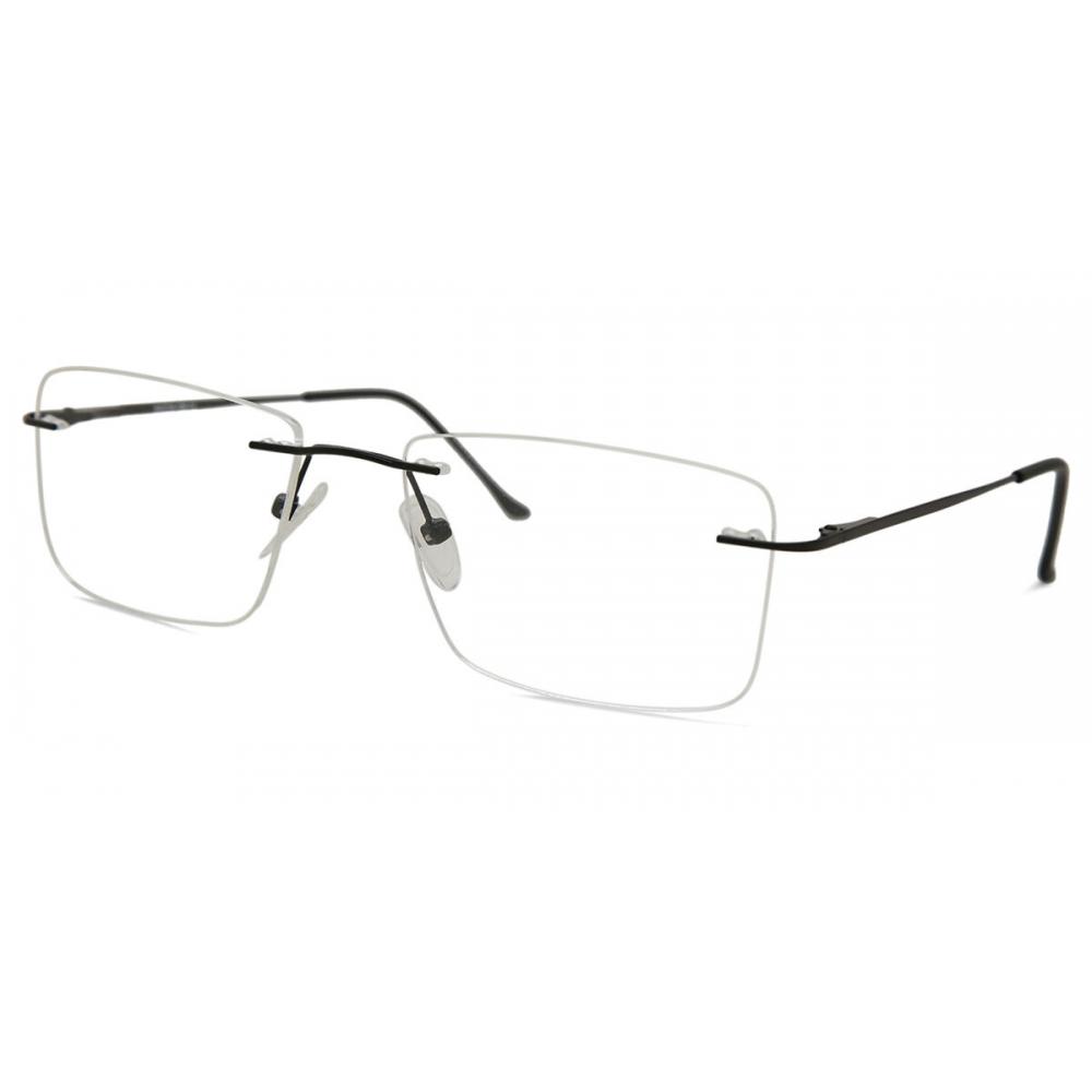 Rimless Square Black Smartbuy Collection Watson Asian Fit 984 Fashion Unisex Eyeglasses