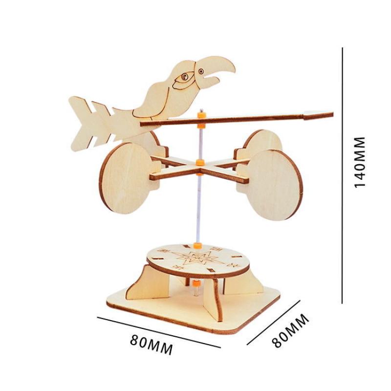 Diy Wind Vane Kids Science Experimental Toys Educational Scientific Experiment Kit Physics School Stem Projects Model