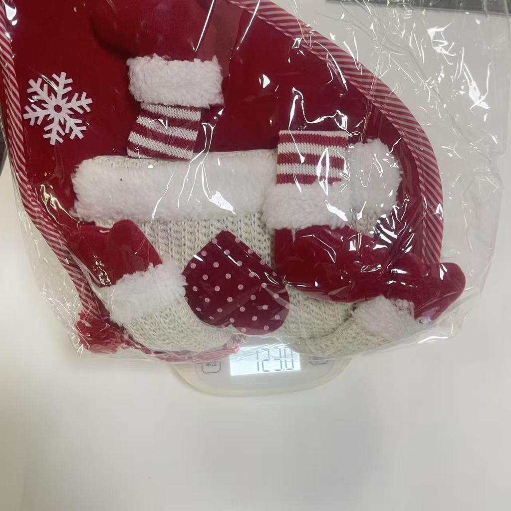 3D Knitted Santa Claus & Snowman Gift Bag Christmas Tree Decorations