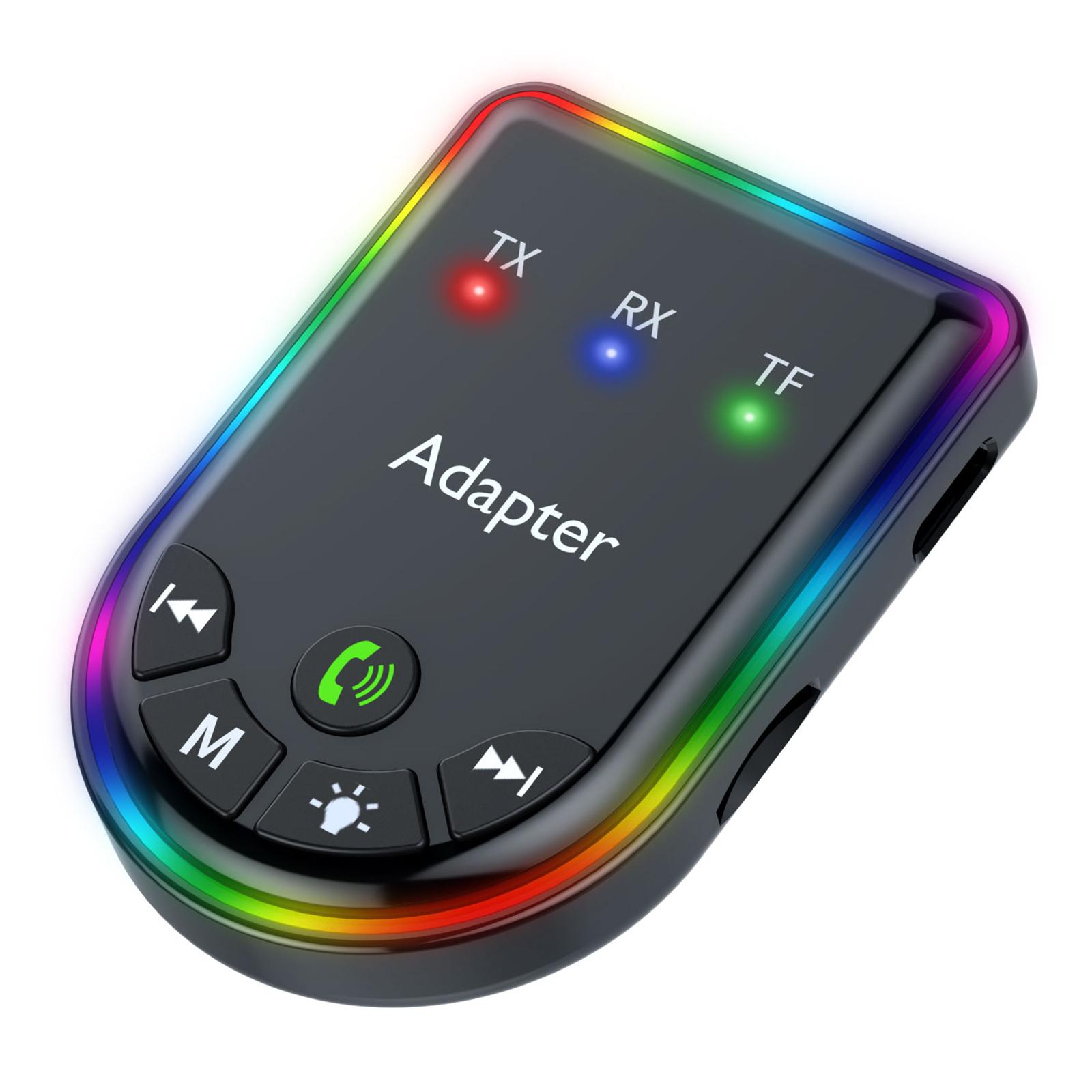 

Q4 2-in-1 TX/RX Adapter Bluetooth-compatible 5.3 Car MP3 Player with Light Type A