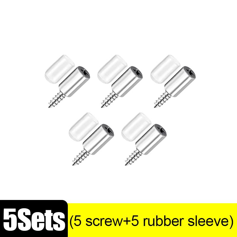 

Self Tapping Layer Plate Holder Screw with Non-Slip Rubber Sleeves for Wardrobe Cabinet Shelf Fixed Screws Support Pegs Fastener