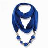 Ethnic Unique Scarf Necklaces Resin Pendant Neckerchief Statement Women Bohemia Necklace