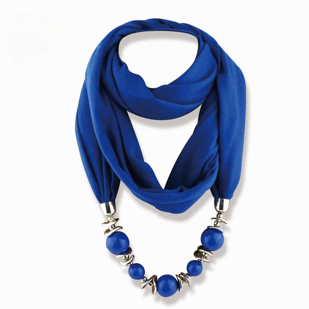 Ethnic Unique Scarf Necklaces Resin Pendant Neckerchief Statement Women Bohemia Necklace