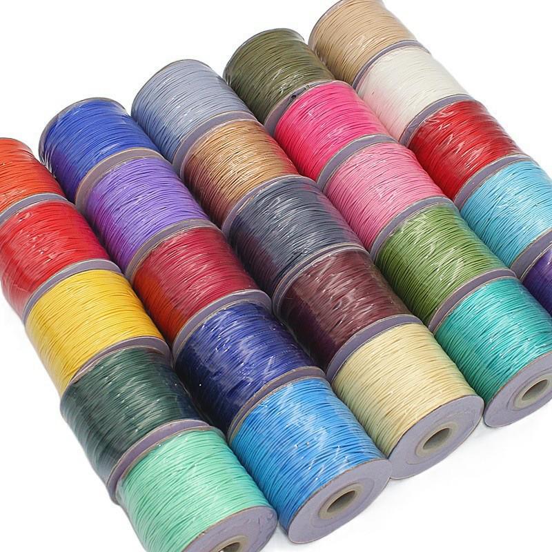 Multi-color Korean Wax Thread PU Leather Cord for Necklaces and Bracelets, Rubber Pendant Charm Weaving Rope.