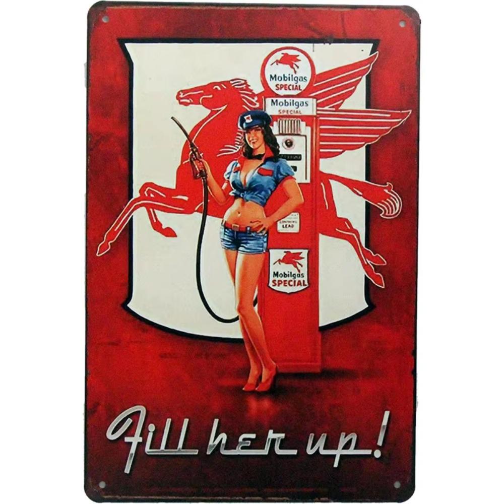 Retro Tin Art in European and American Industrial Style with Human Figures - Creative Wall Decor Paintings Ideal for Bars,