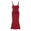 NSSF Homemade, European and American Women's Clothing New Wholesale Dress Dress, Sexy Halter Suspender Hip-wrapped Long Dress