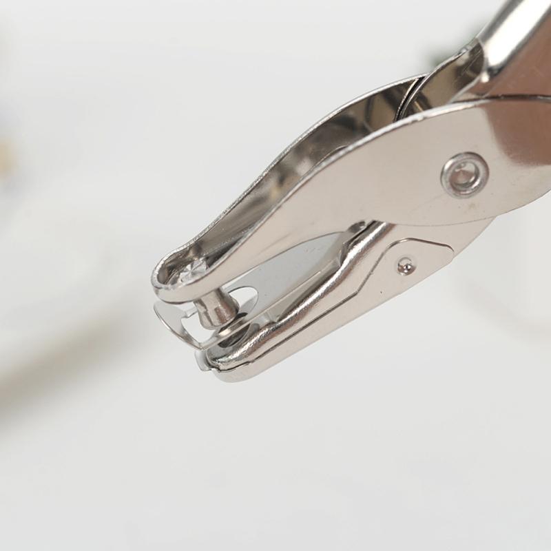 Metal Punch Pliers Single-hole 6mm Hole Puncher 1-8 Pages One-handed Punching Mark Tool