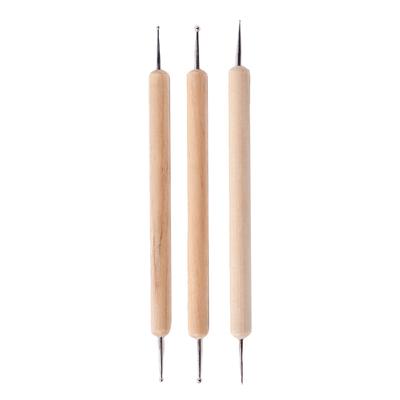 3 Pieces Quilling Tool Indentation Pen Double-end Rhinestones Gem Picker Tracing Transfer Paper for Nail Art Pottery Clay Crafts