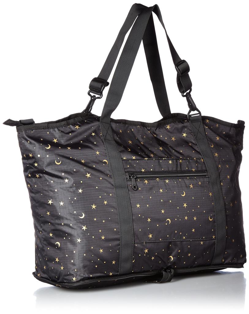 Hapitas Foldable Available In a Variety of Starry Black Multi-Purpose Bag, Carry-On, Patterns, 22L, 35cm, 0.62kg,