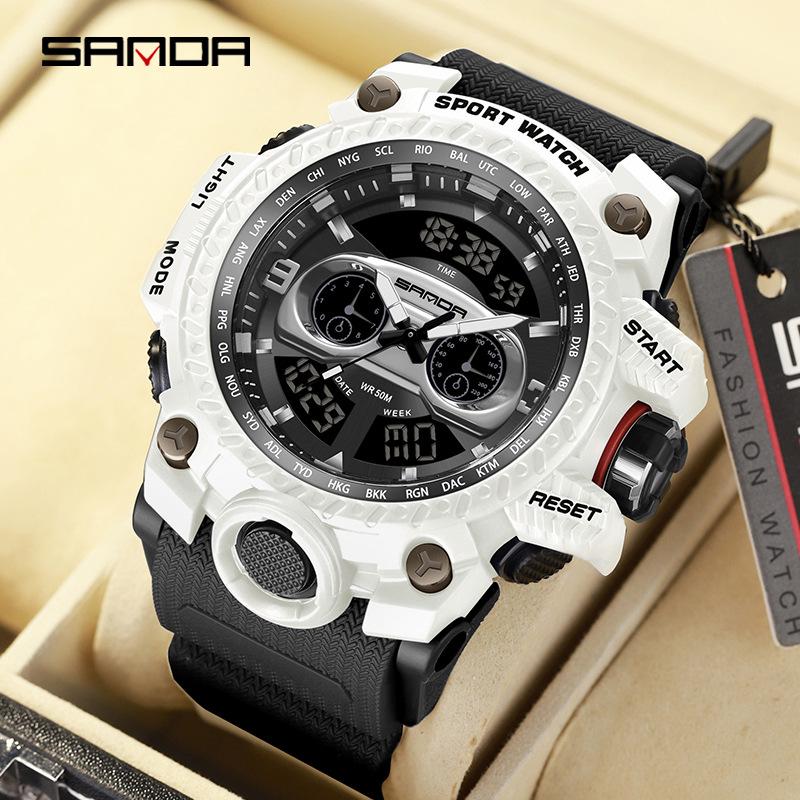 Fashionable Sanda 3153 Men's Multifunctional Sports Watch - Trendy and Creative Design