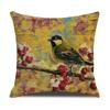 Watercolor Bird Cushion Cover Pillowcase Home Decor Office Sofa Pillowcase Home Decor Pillowcase