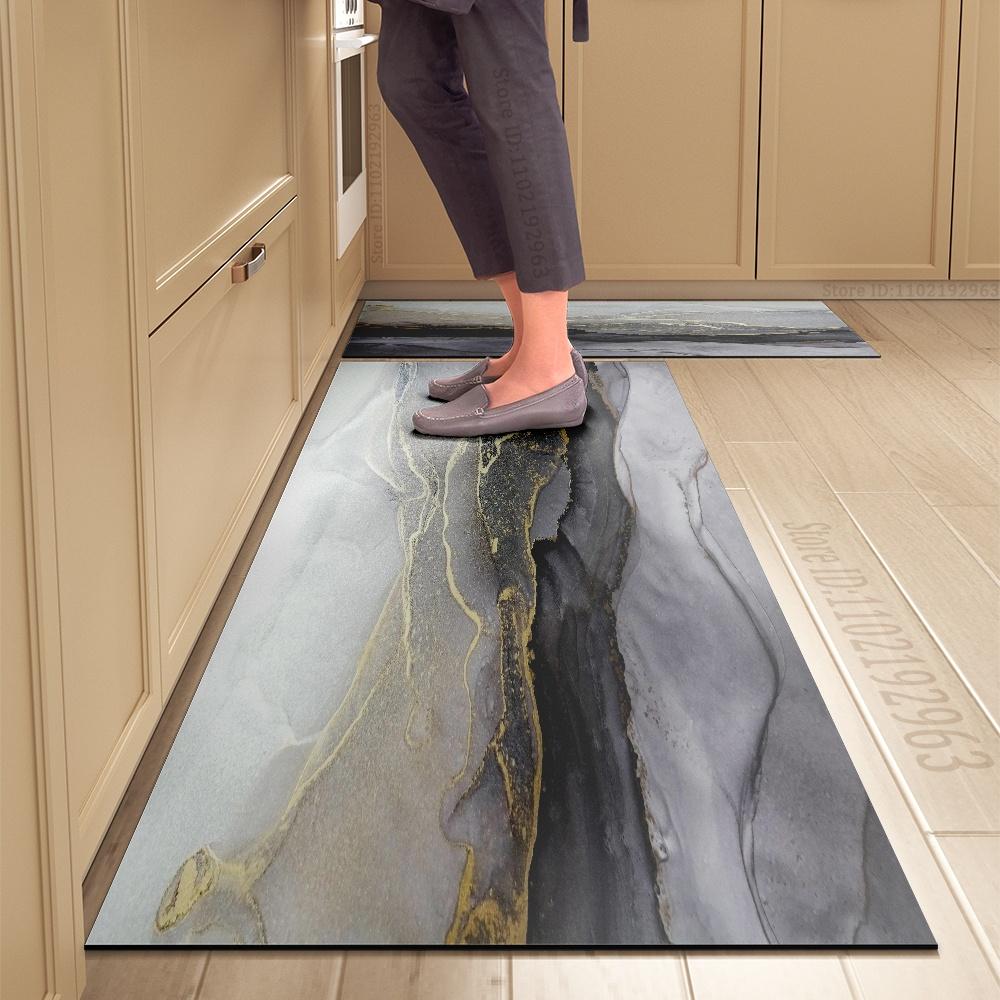 Non-slip Crystal Velvet Kitchen Mat Super Absorbent Long Carpets for Bedroom Bathroom Entrance Door Floor Mats