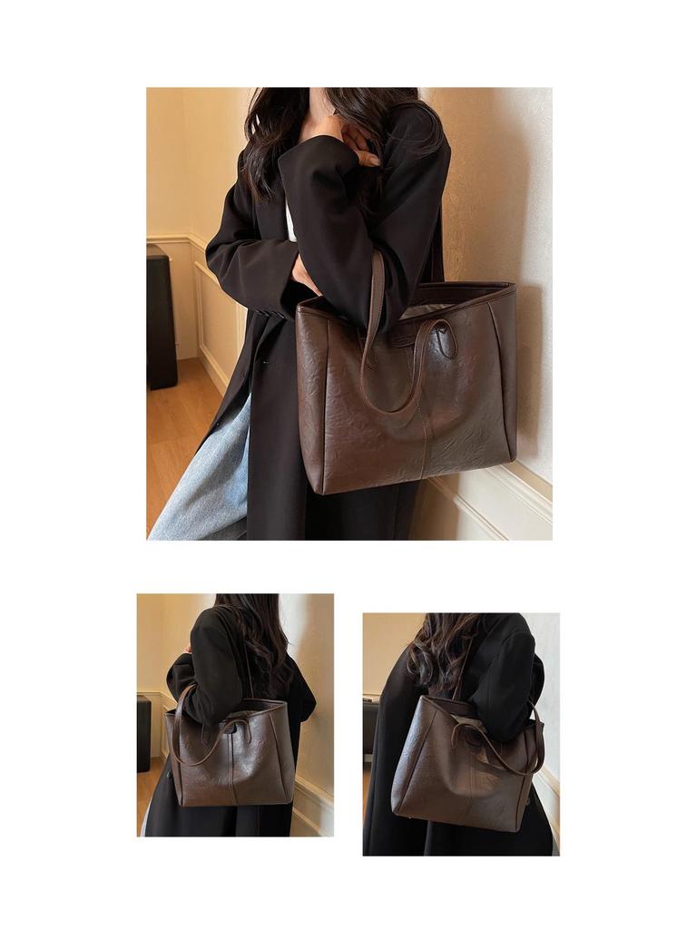 Trendy Women's Cross-Border Large Capacity Shoulder Tote Bag – Versatile Niche Design for Commuters