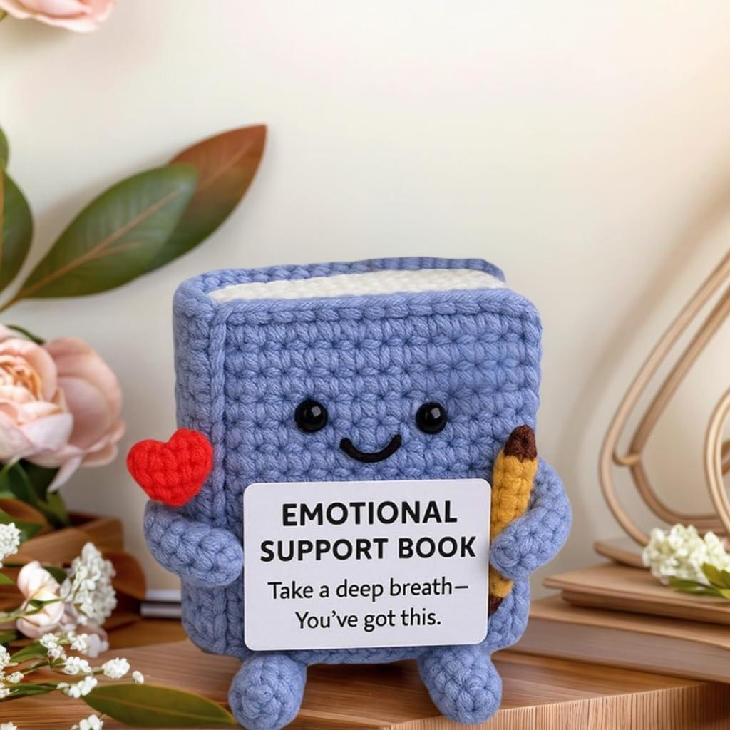 Crochet Support Book, Positive Energy Card Crochet Book Doll, Graduation Gift For Her, Him, And Friends