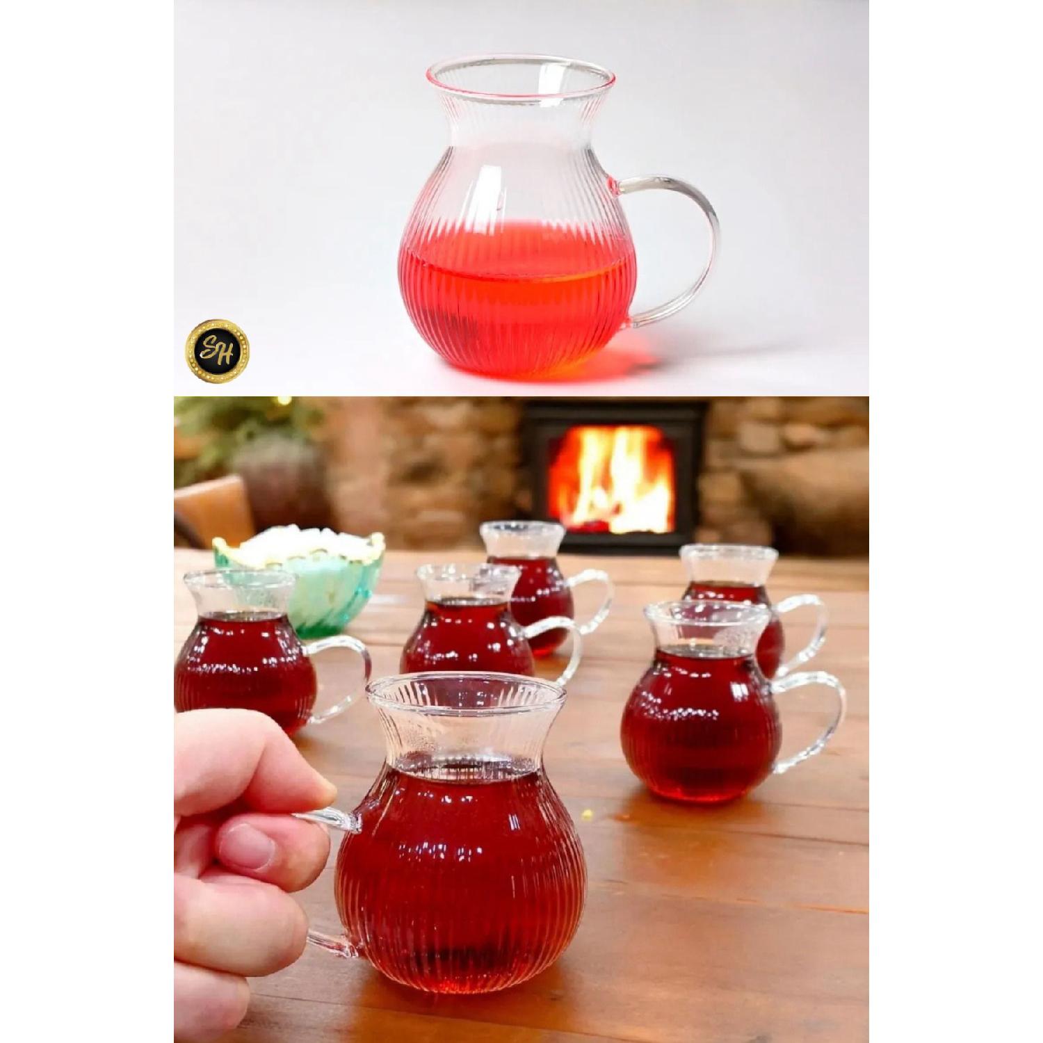 

Striped Model Chubby Keyfi Ala Borosilicate 6-piece Tea Glass Pinterest Glass