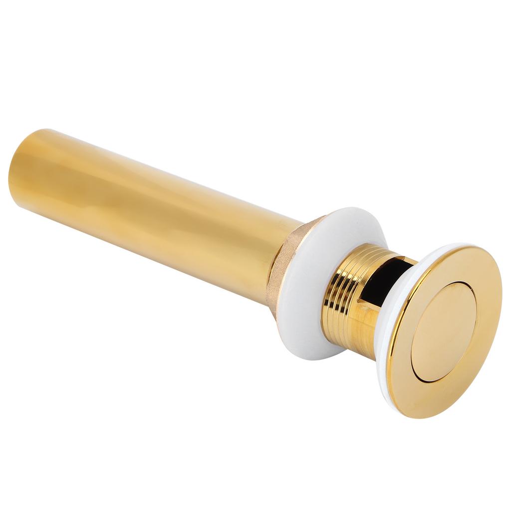 Wash Basin Sink Drain Anti Clogging Bathroom Drainer Stopper Accessories Non Overflow Gold(Flap with Hole )