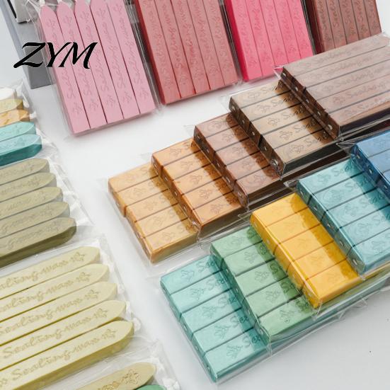 Handmade Greeting Card Decorations 5PCS Sealing Wax Sticks, with Wicks, Classic Color Envelope Strips, for And Vintage Craft Decor Professional