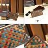 Leather Colored Ladies Clutch Bag Retro Style Woven Commuter Versatile Long Wallet