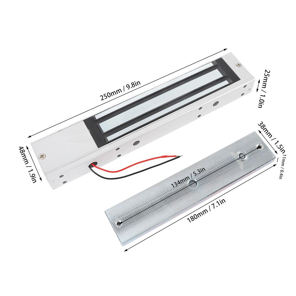 280KG Electric Magnetic Lock for Single Door Surface Mounted Concealed Double Door Access Control Magnetic Lock Glass Door Electromagnetic Lock